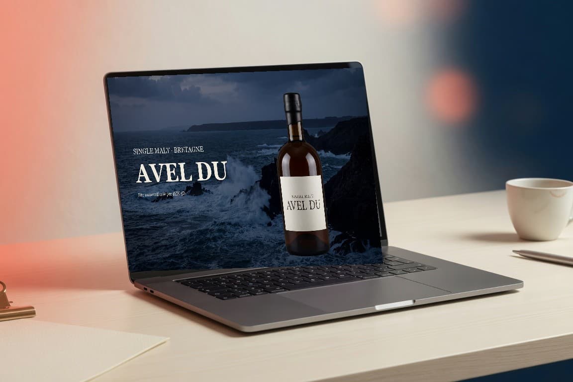 Pack Ultra : site immersif 3D AVEL DU, whisky breton